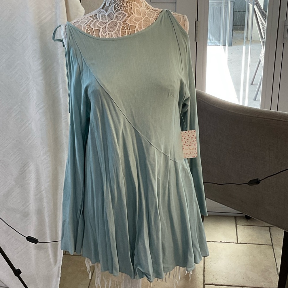 Free People mint Asymmetrical Dress